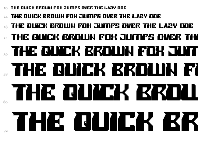 Roller Blade font waterfall